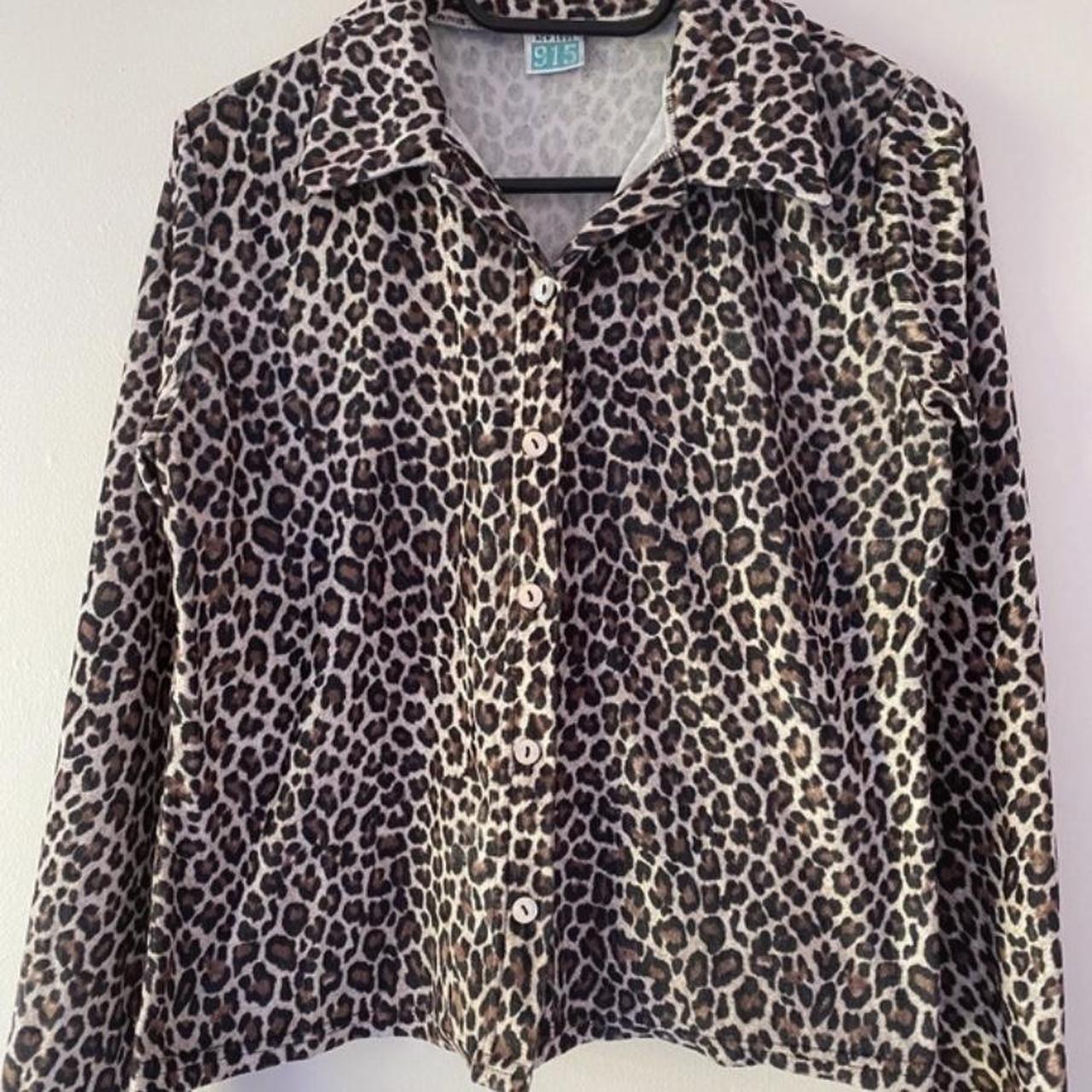 Little cute Y2k cheetah animal print shirt Cute... - Depop