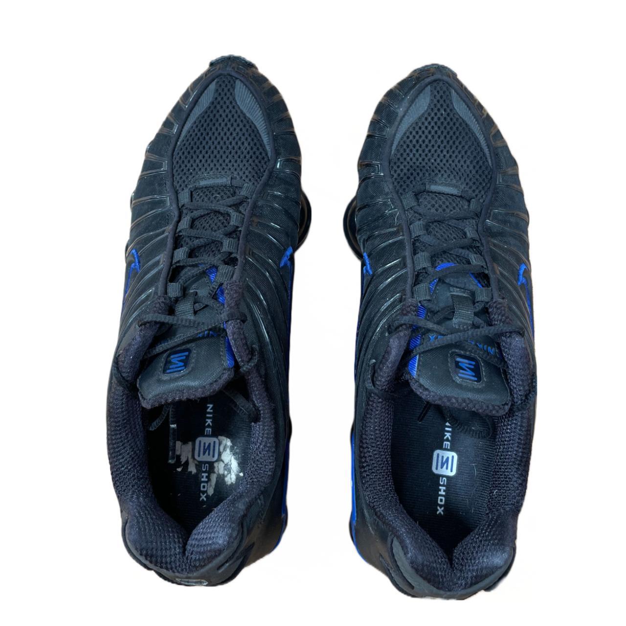 nike shox tl blue and black