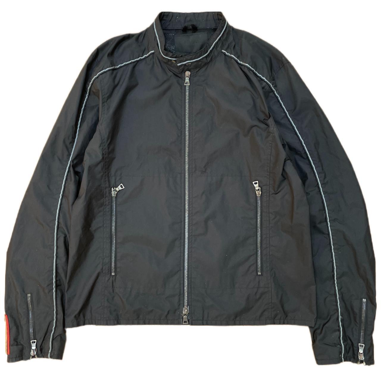 Prada Sport Black Motorcycle Style Jacket, Size -...