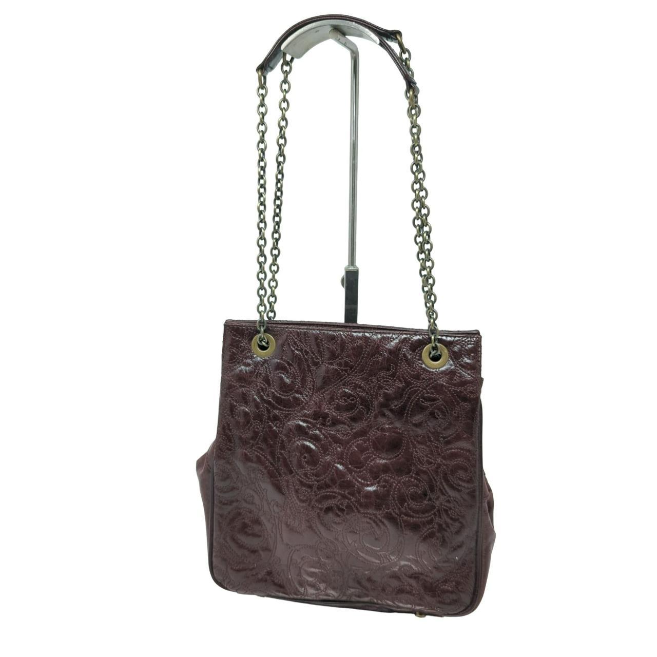 Chain Handle Shoulder Bag - Chocolate