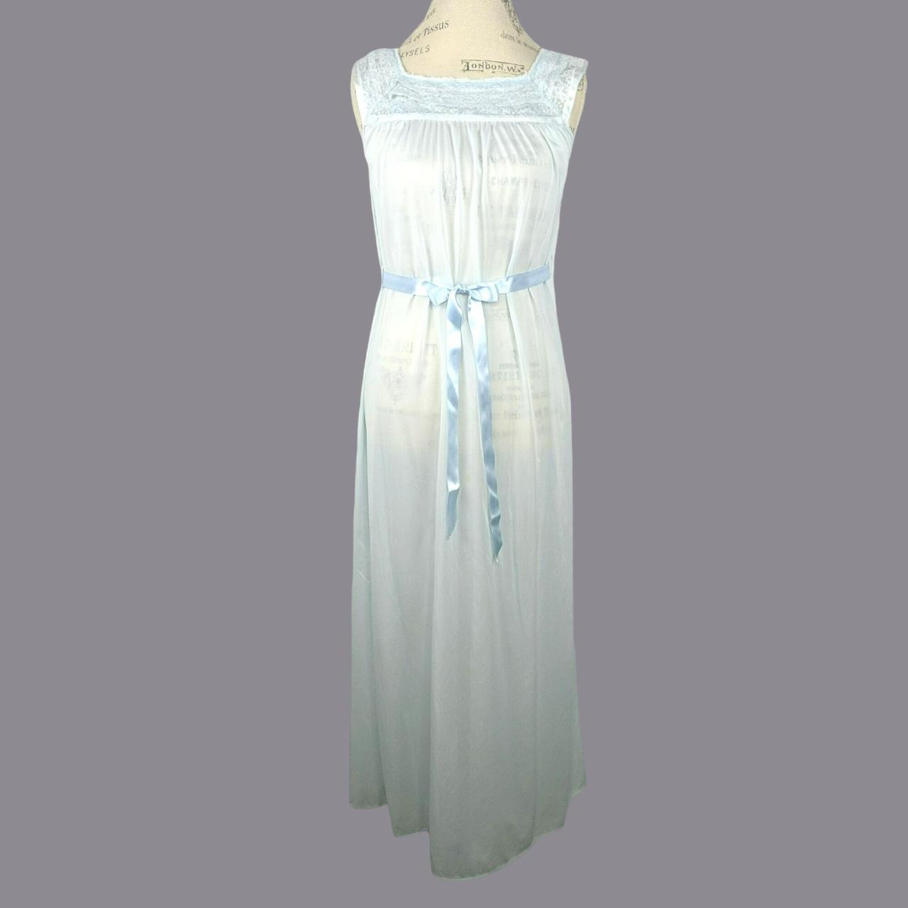 Purchases Vintage Henson Blue Nightgown Sz XS Lace