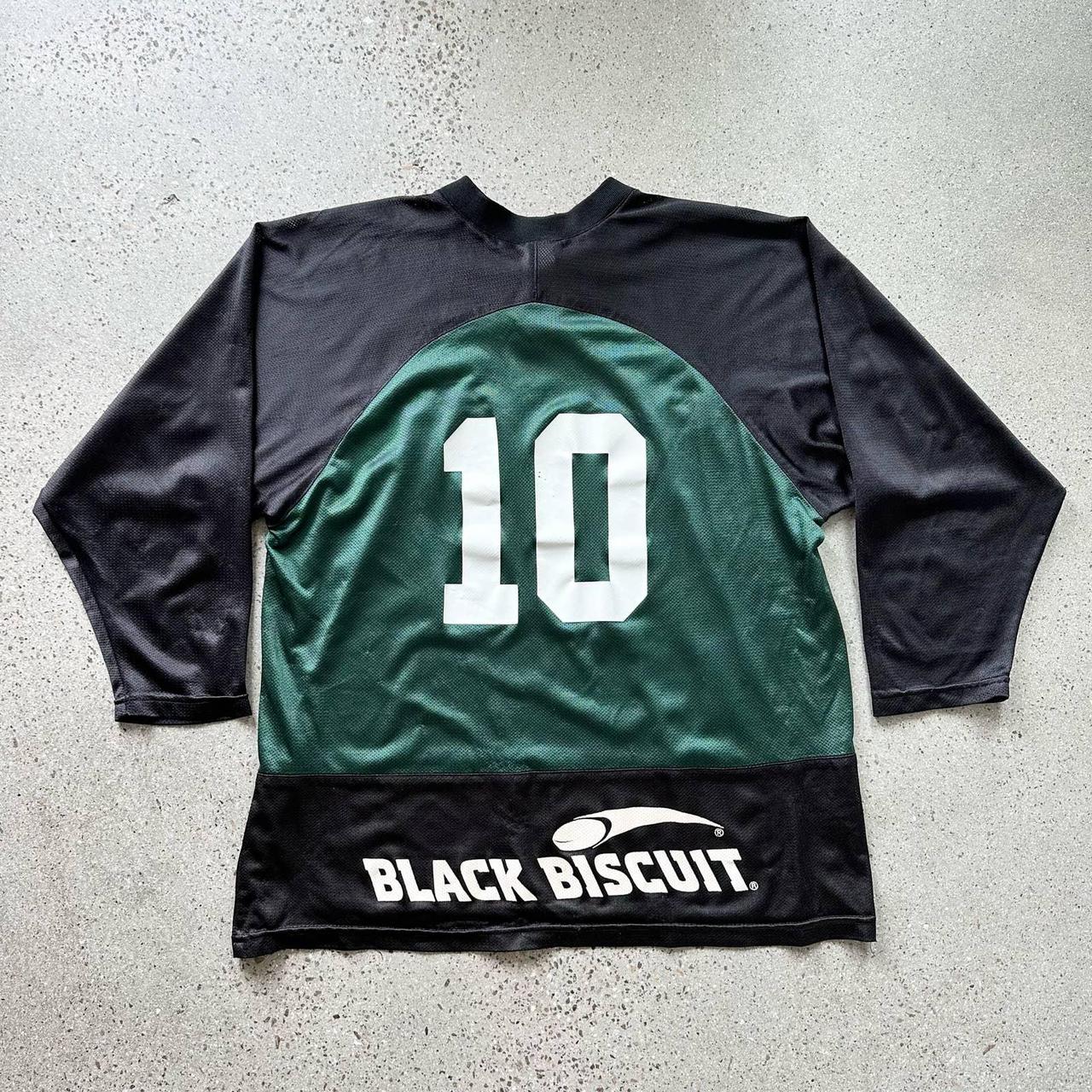 Black biscuit hockey jersey 🏒 (Size: - Depop