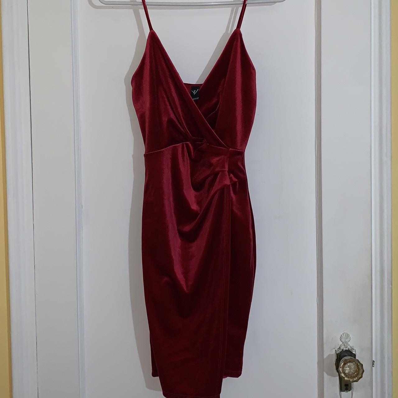 Windsor red outlet velvet dress