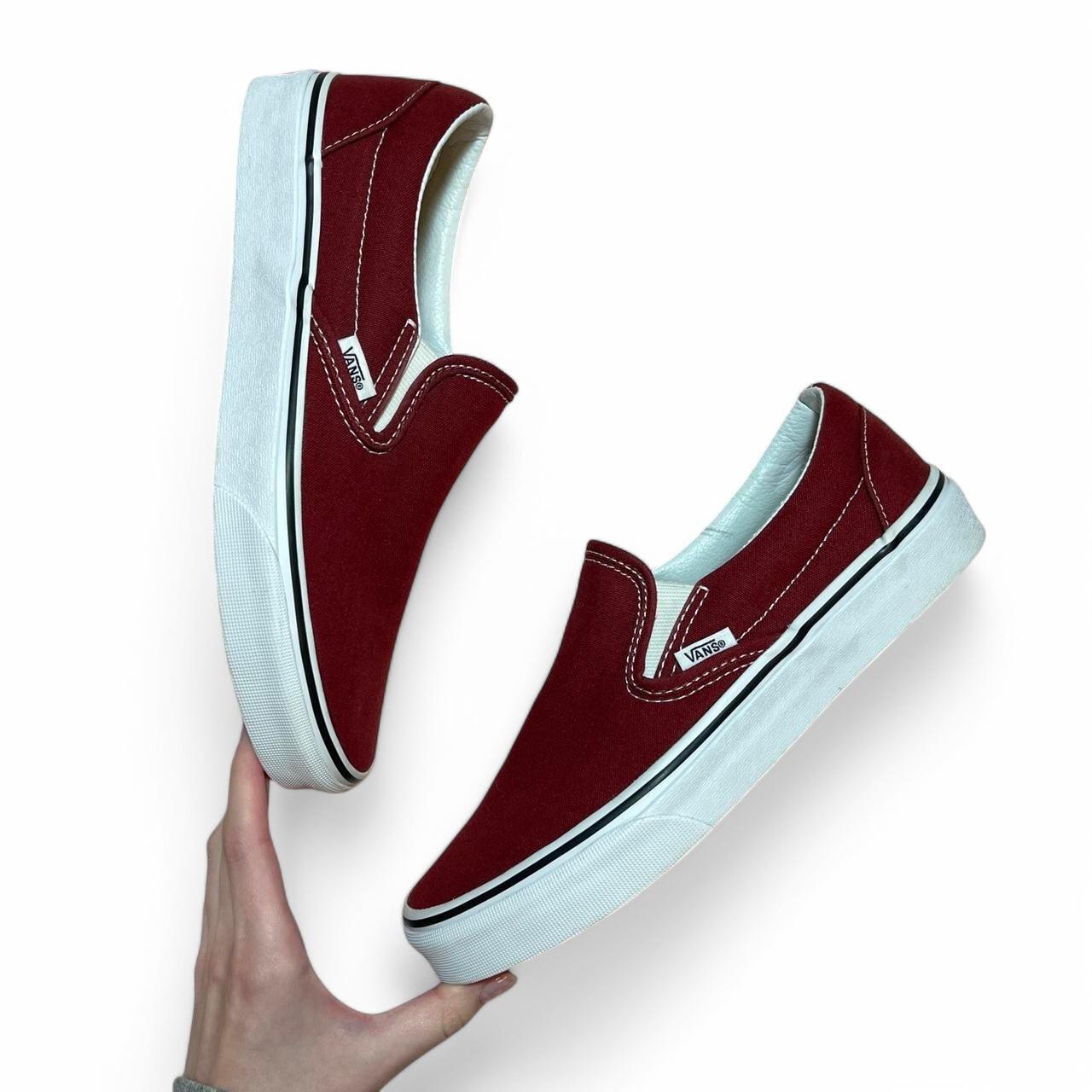 Vans Slip On Burgundy Maroon Vans CLASSIC SLIP-ON VANS SNEAKERS US