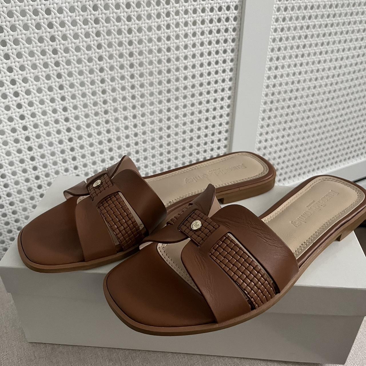 Russell Bromley Sandy woven strap sliders