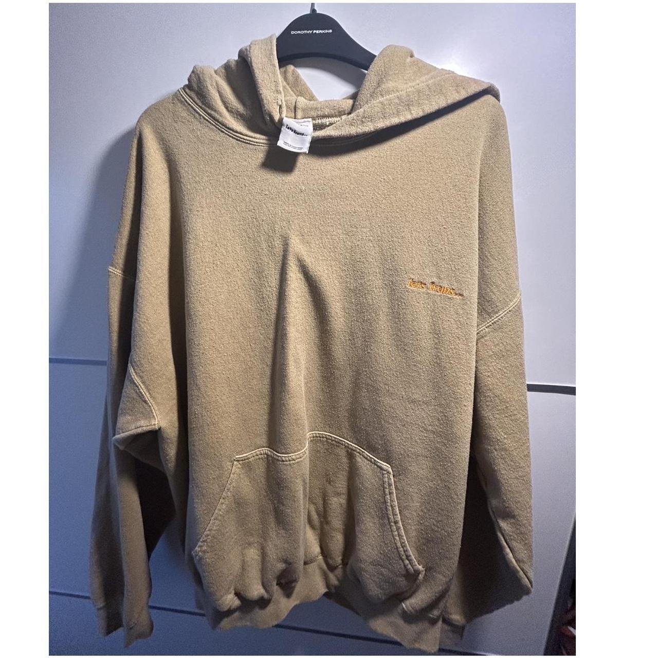 Iets frans Large hoodie Size large Off brown/green... - Depop