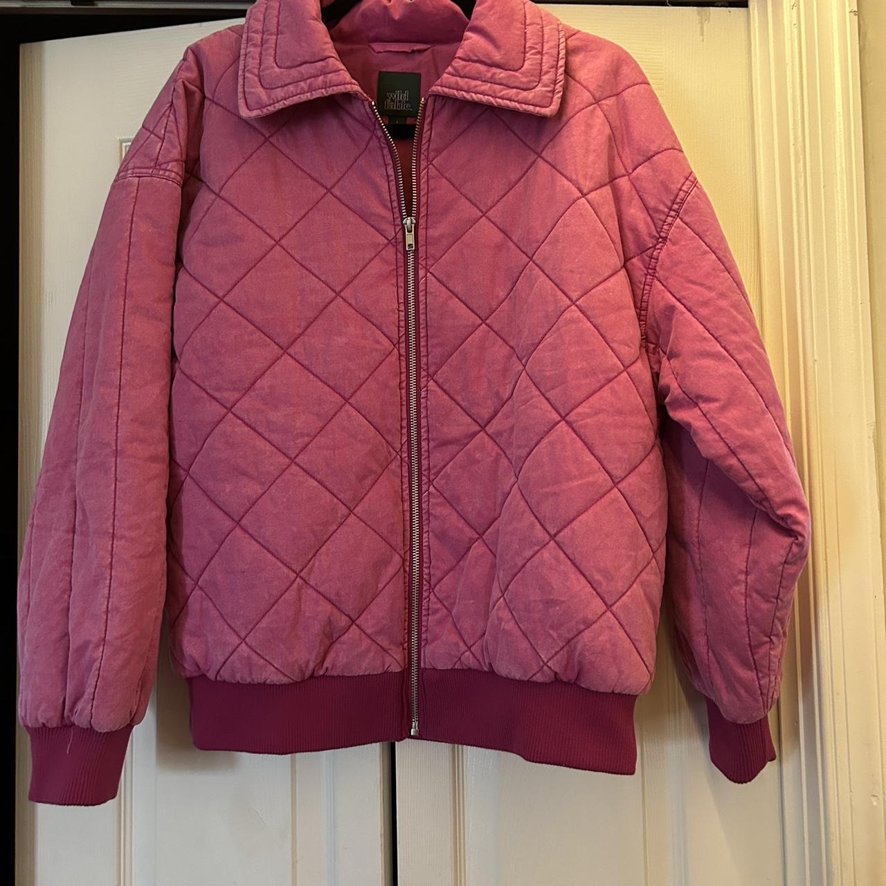 Wild Fable Pink Quilted Bomber Jacket, NWOT,