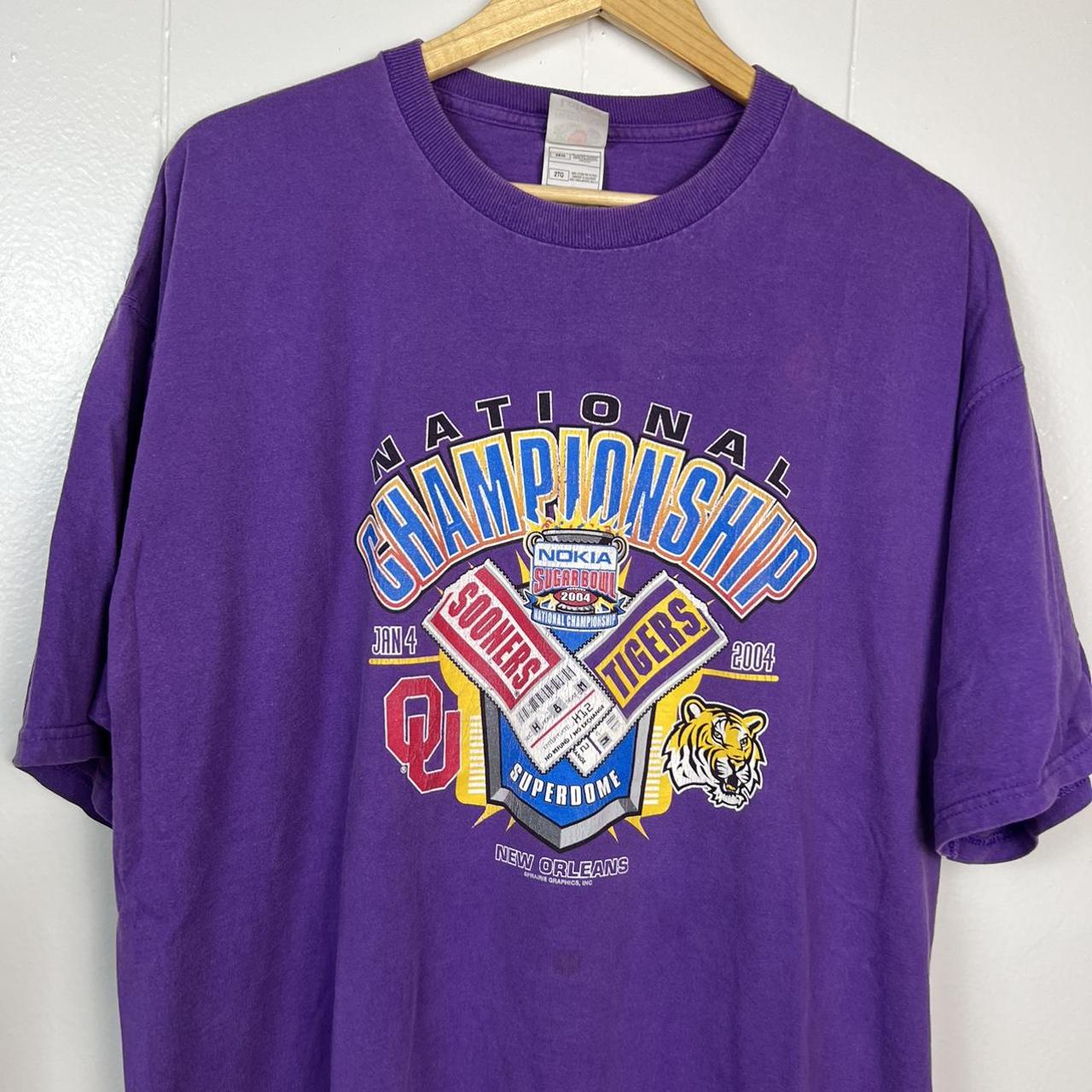 vintage LSU VS OU championship tee length 30” / ptp... - Depop