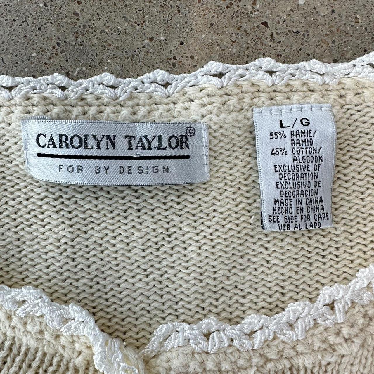 Carolyn Taylor Men's Cream and Yellow Cardigan (3)