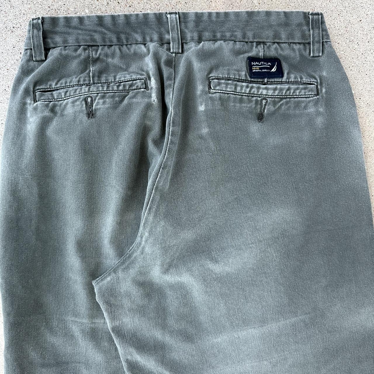Nautica Men's Grey and Green Trousers (2)