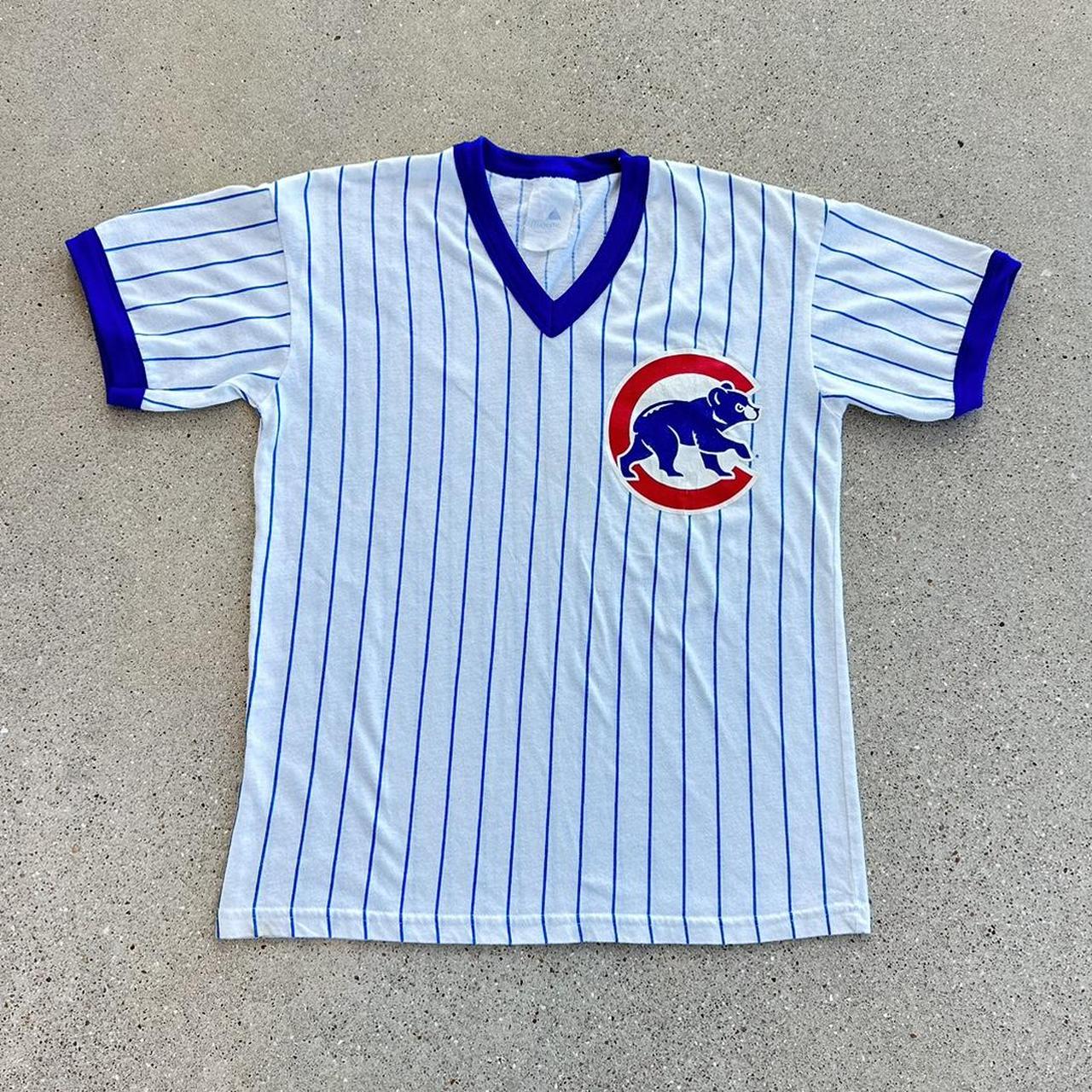 Vintage Chicago Cubs Jersey Lee 25 Pinstripes MLB - Depop