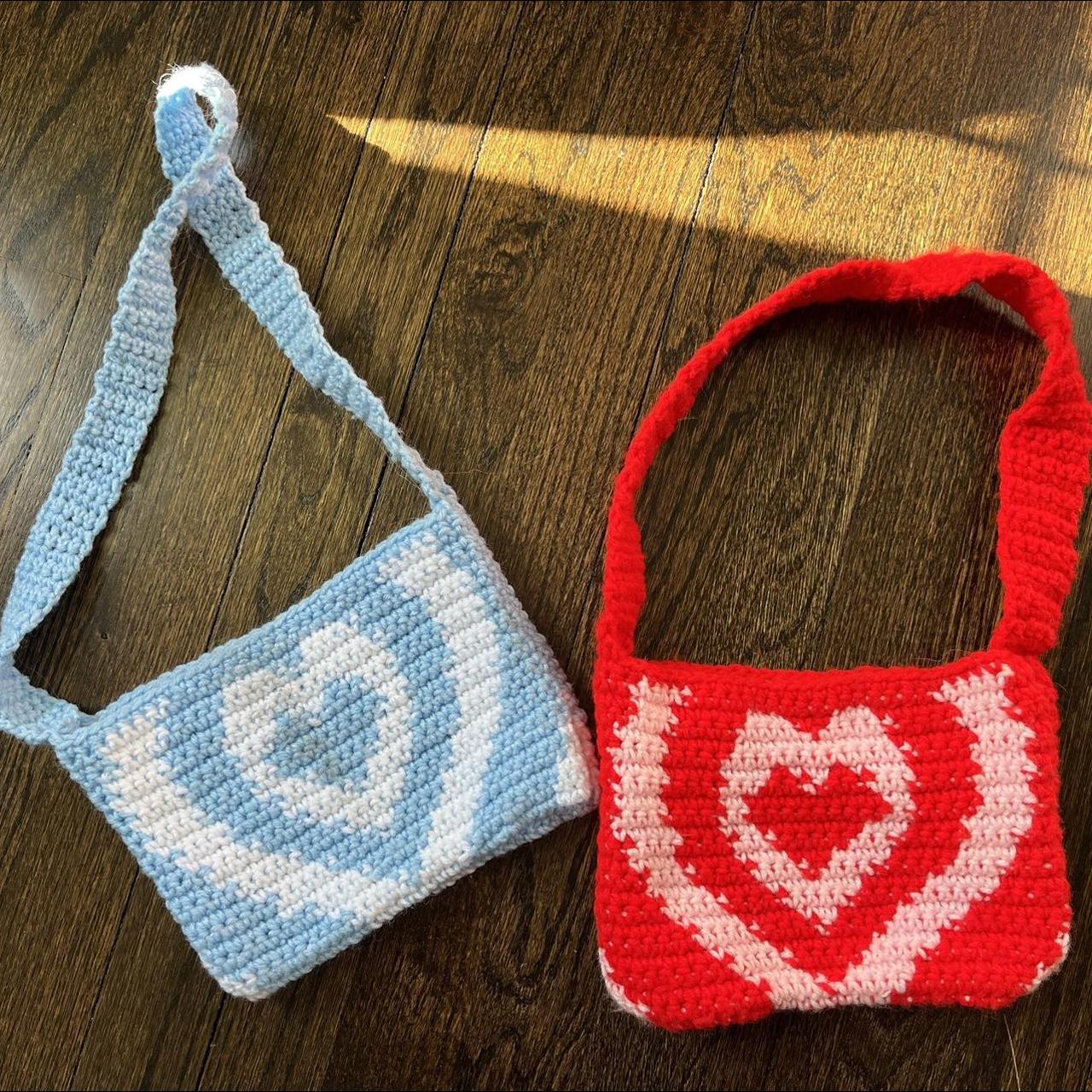Crochet Powerpuff Heart Bag