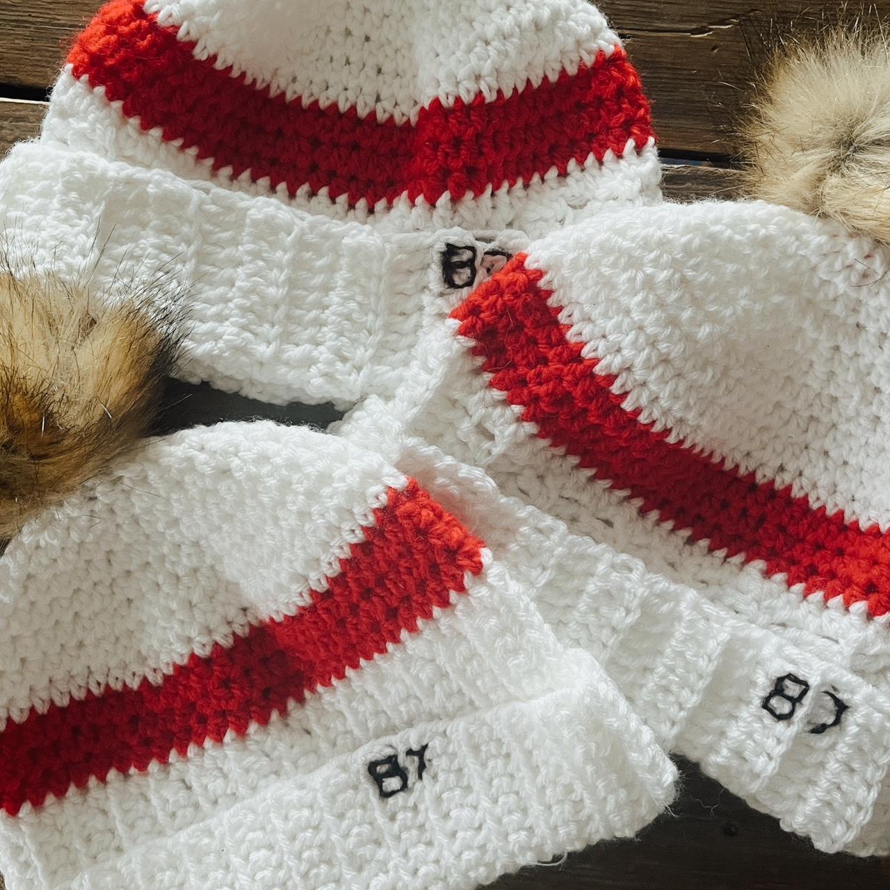 Women's Red and White Hat (6)