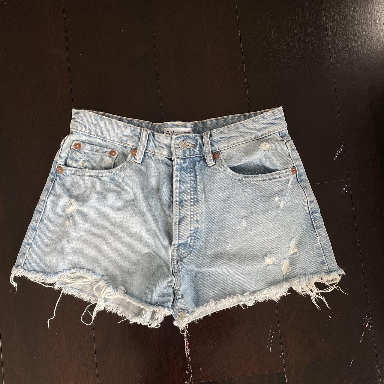 Zara Women's Blue Shorts | Depop