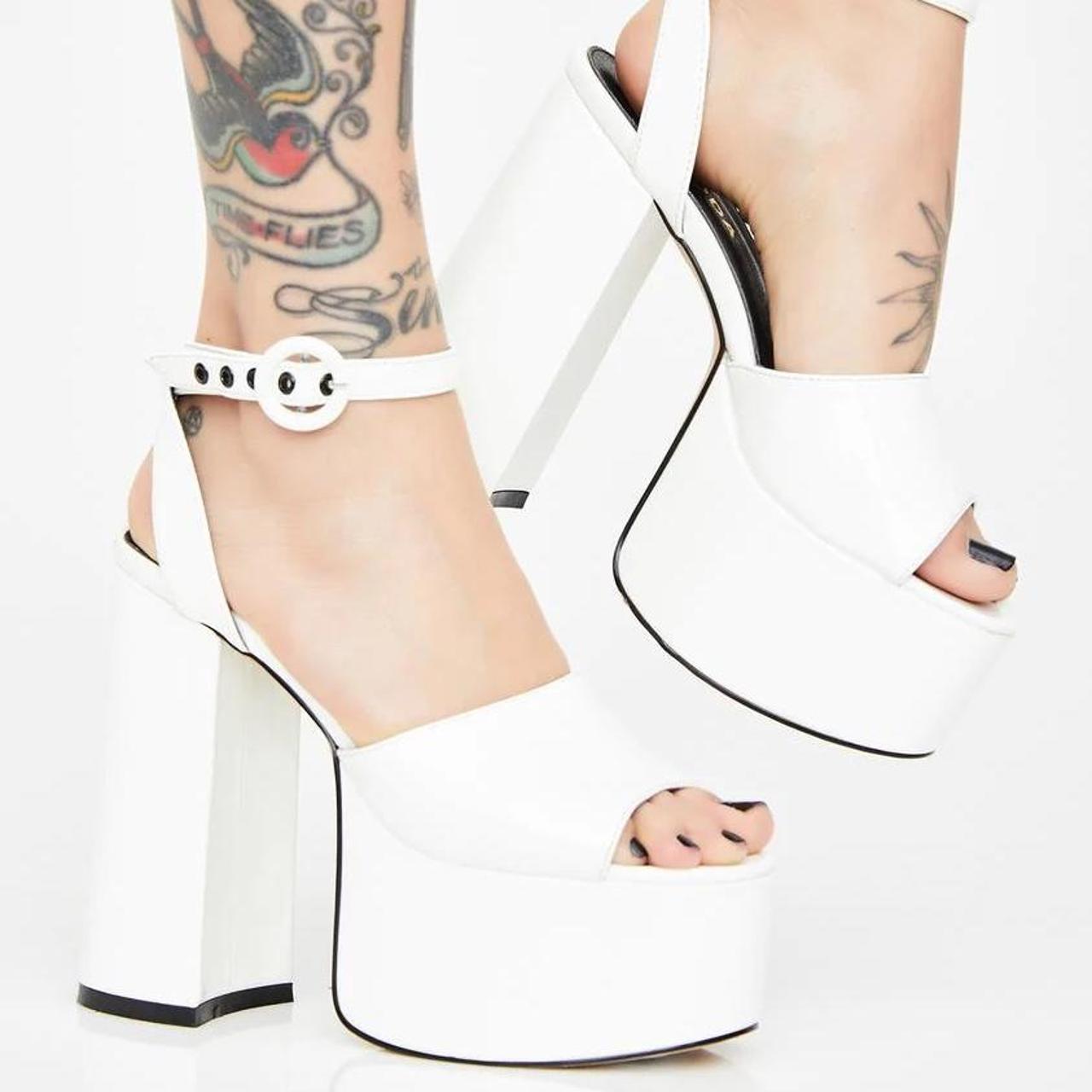 lamoda white heels