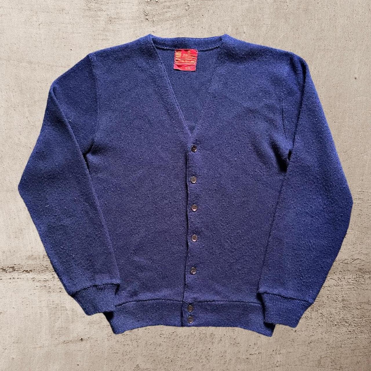 Sears Men's Navy Cardigan | Depop