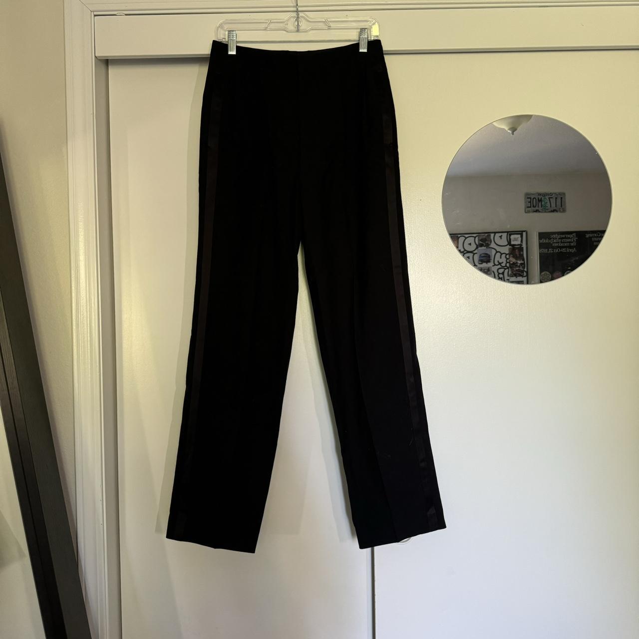 Men’s black high waisted pleated dress pants No... Depop