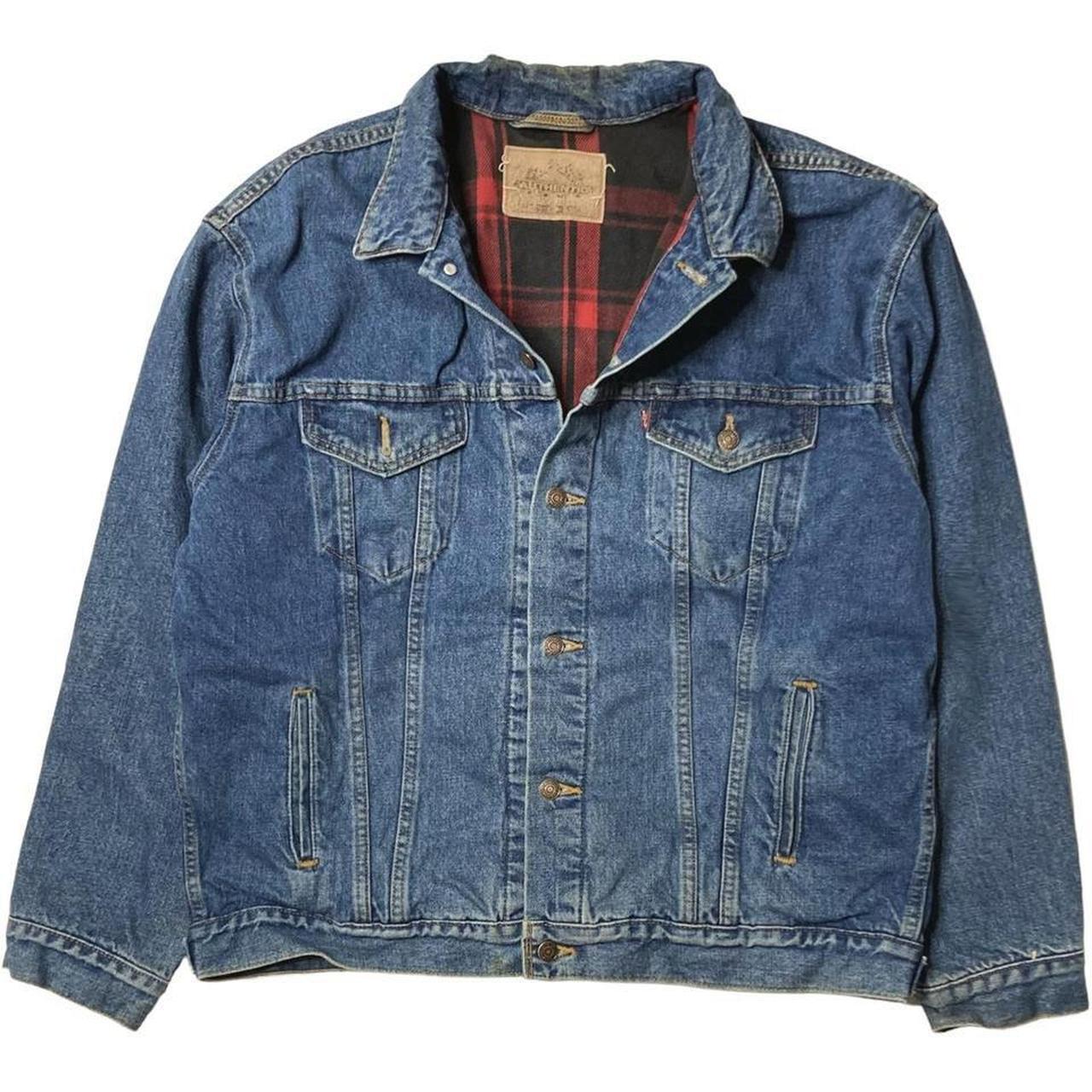 Vintage mid wash denim Levi’s flannel lined jean... Depop