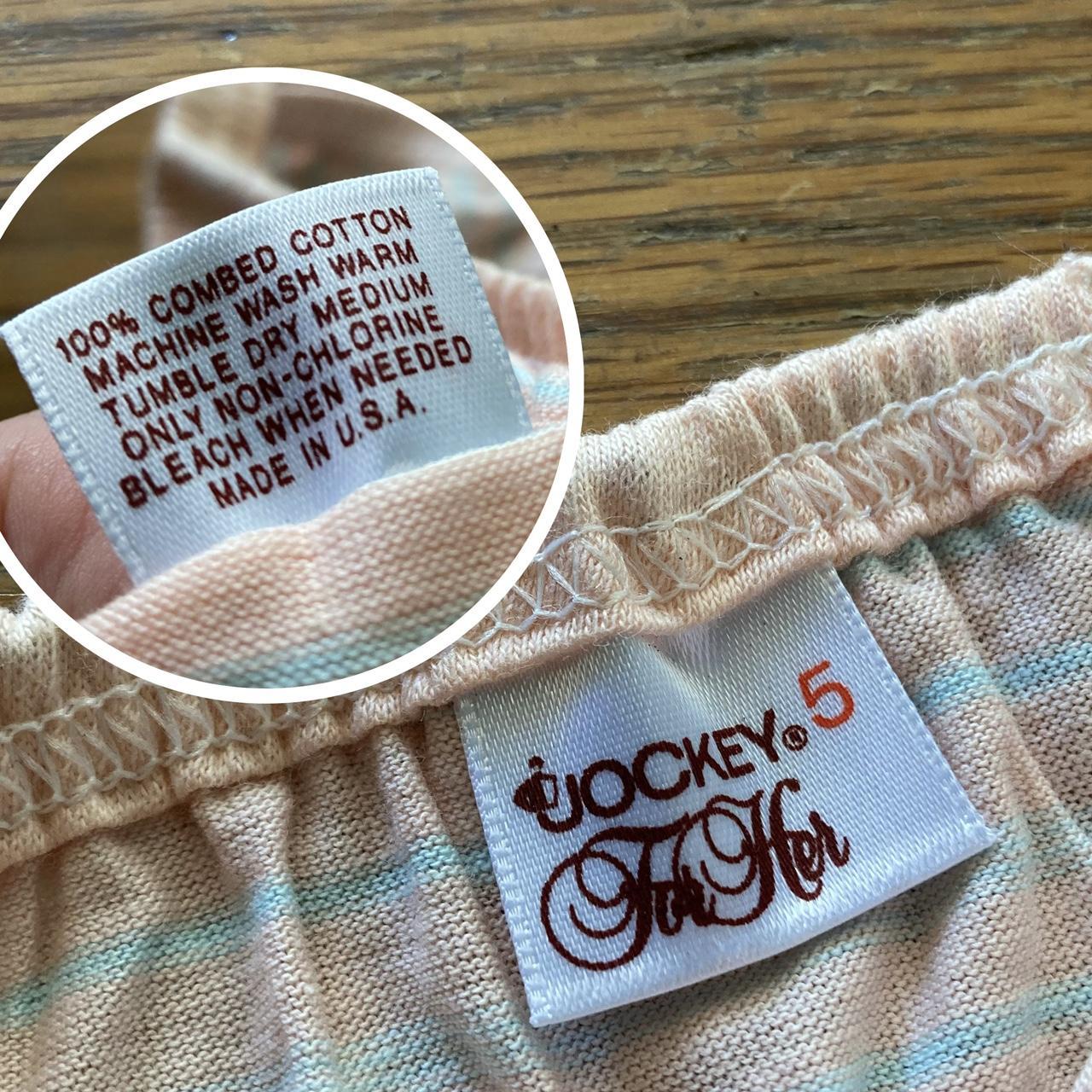 Vintage Jockey Striped Cotton Panties Size 5 on tag. - Depop