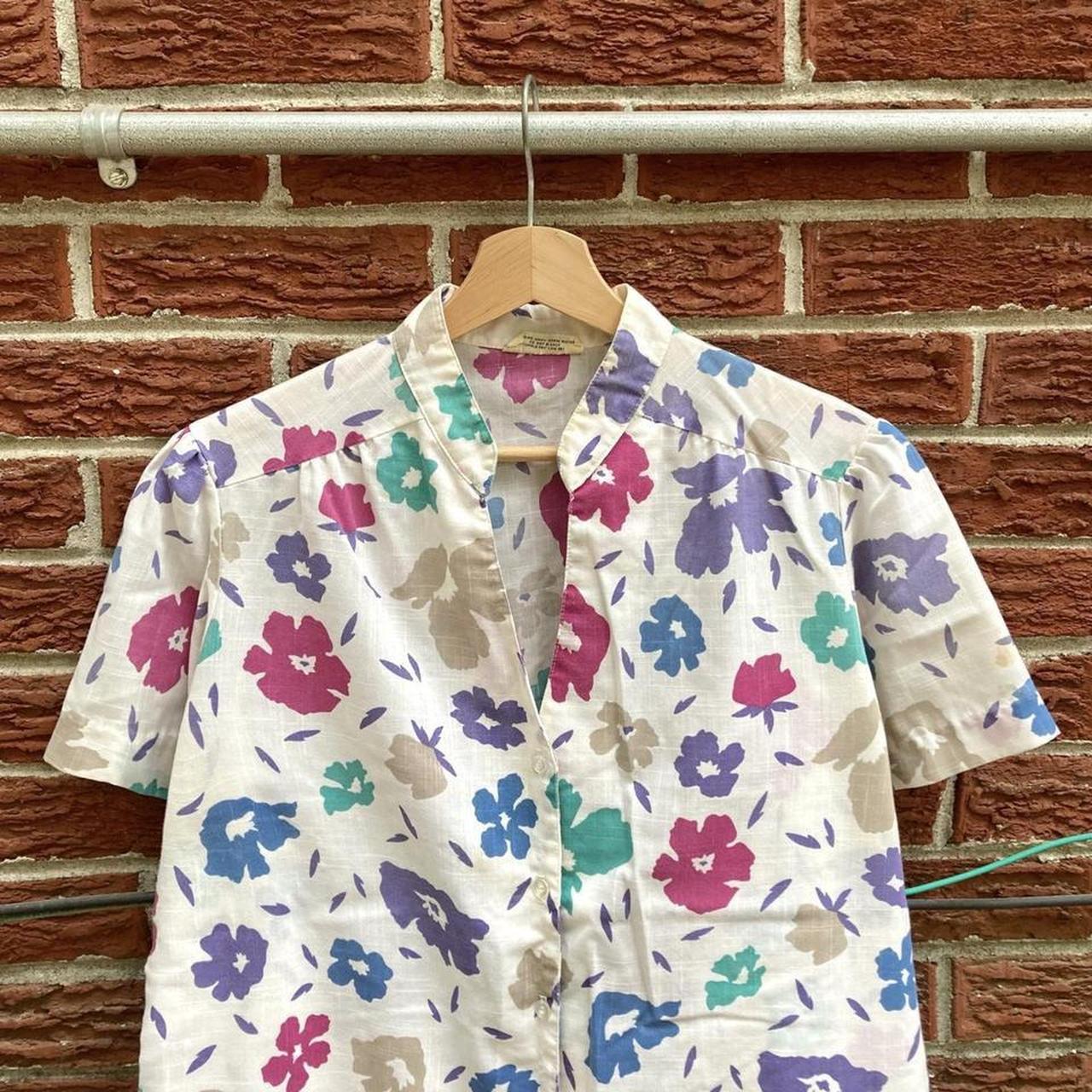 Vintage Alfred Dunner Floral Button Up Size 38 on... - Depop