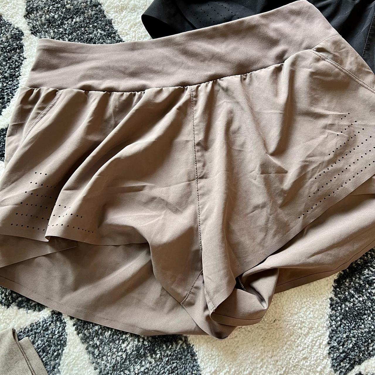 Target Women's Blue and Black Shorts Depop