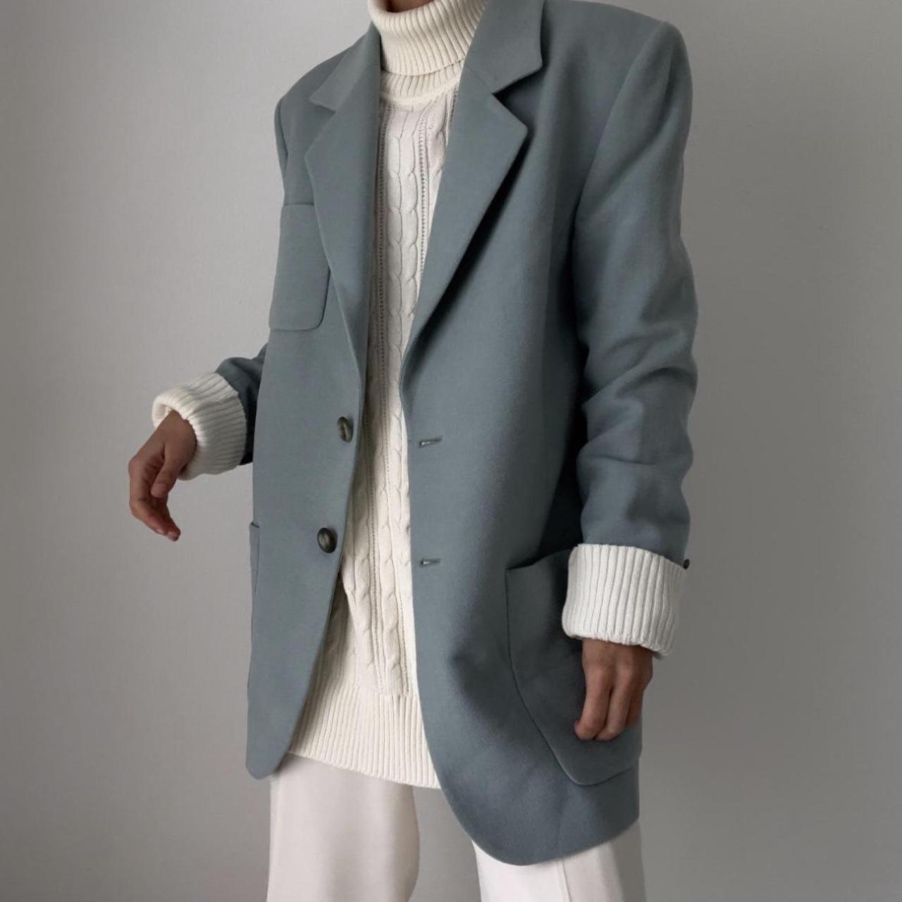 Feraud Louis Feraud Vintage Grey Wool Cashmere Men Blazer 