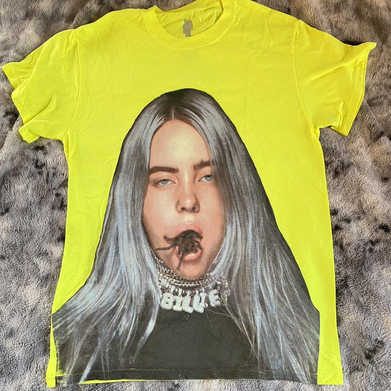 Super Rare Neon Yellow Billie Eilish TShirt Size... Depop