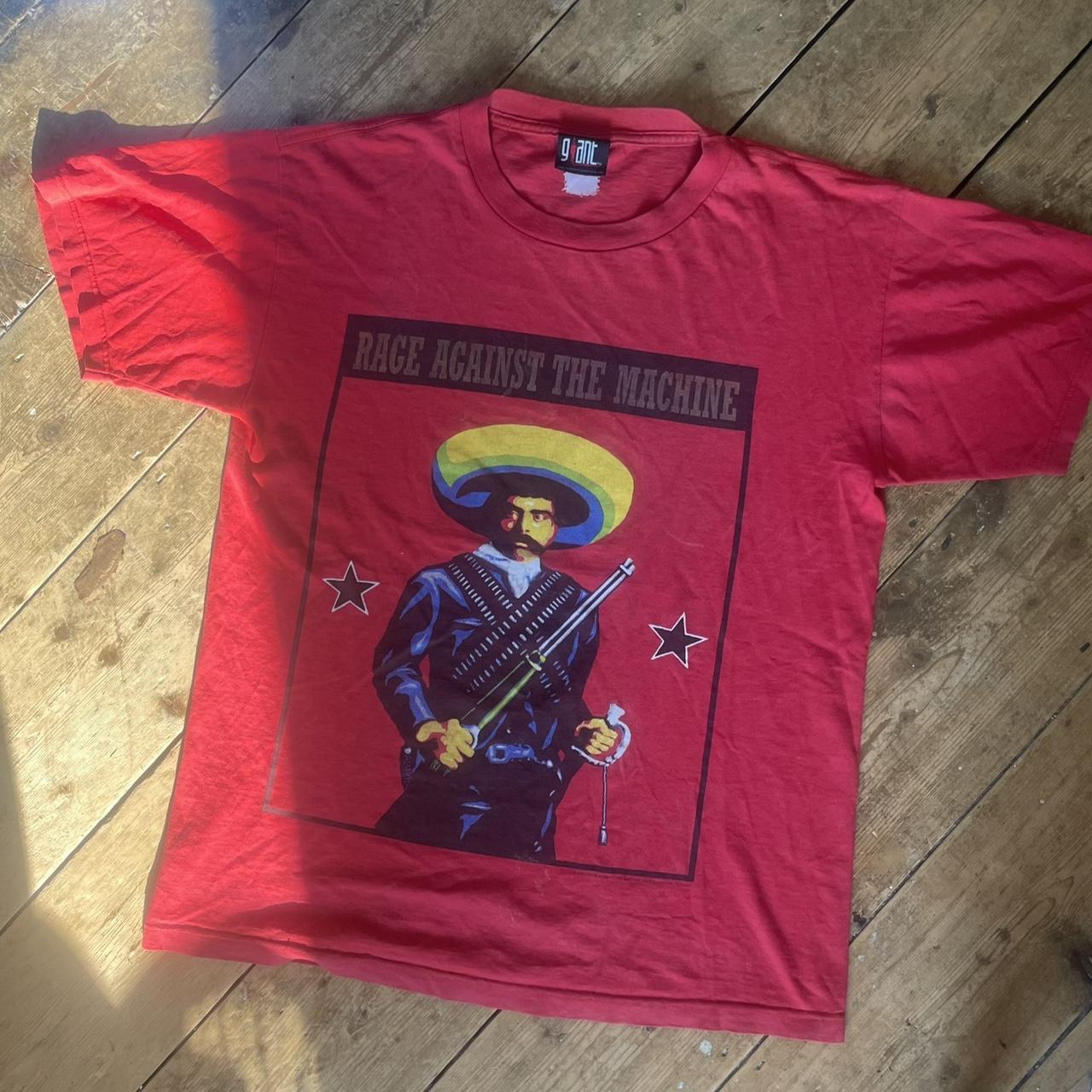 Rage against the machine vintage 2000 tee red size | Depop