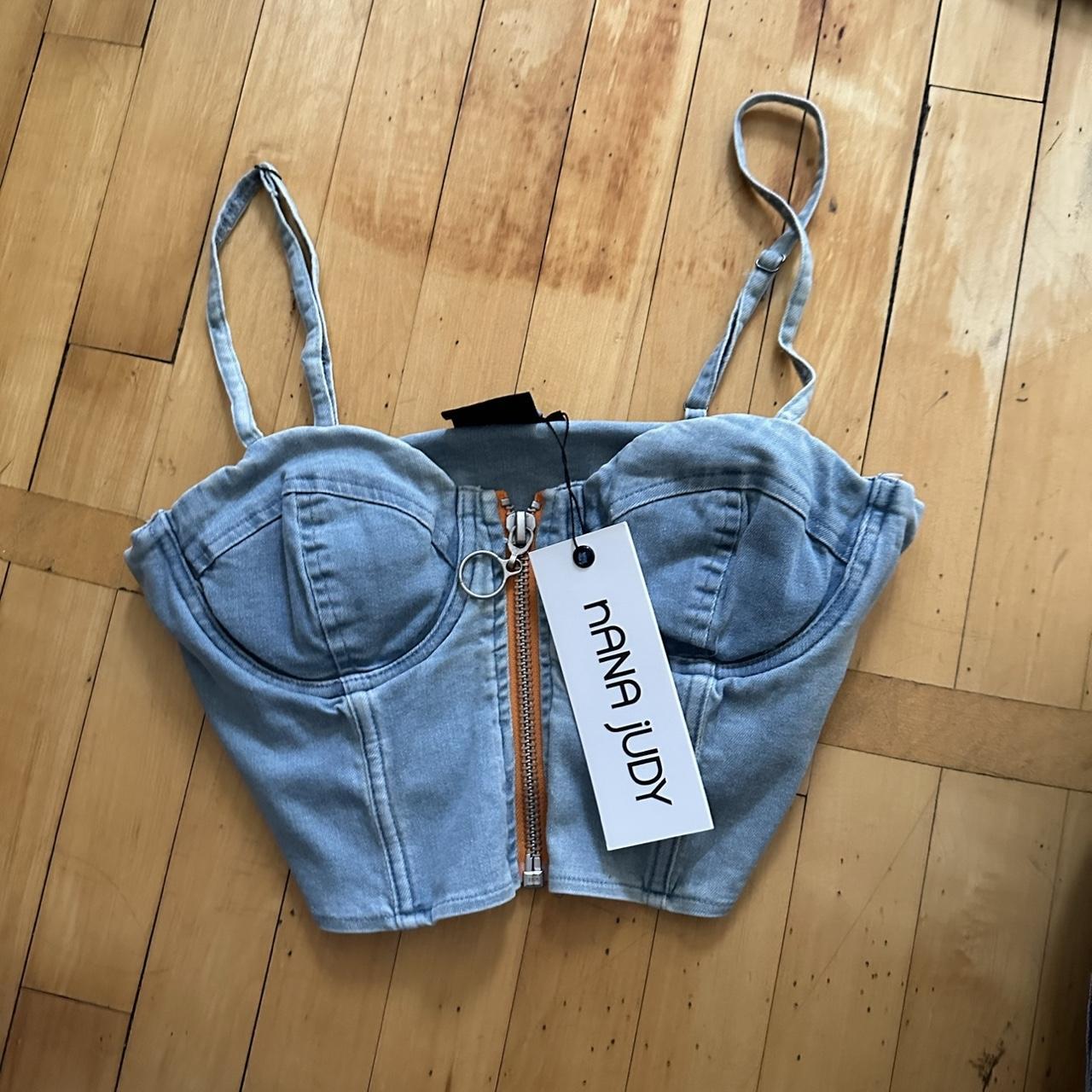 Nana Judy Jean Corset Top - Depop