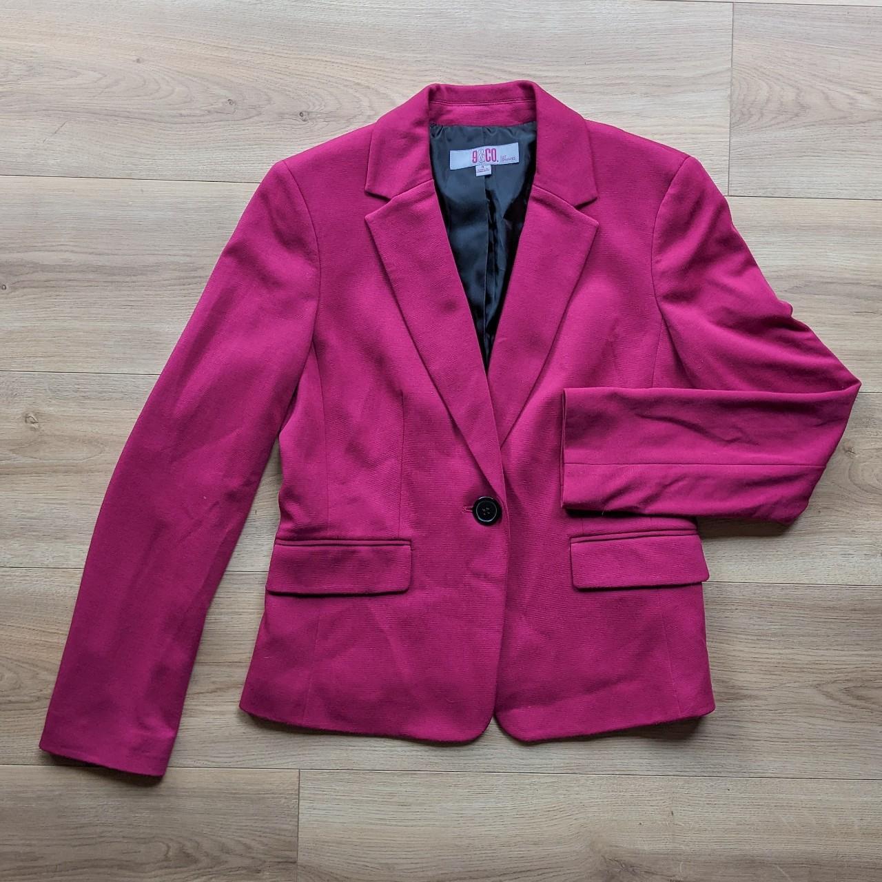 bright hot pink women's blazer this magenta jacket... Depop
