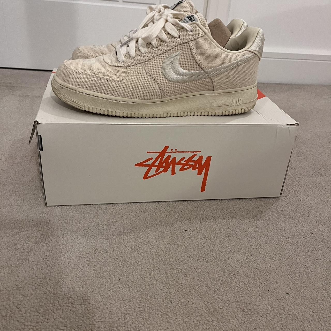 cream stussy air force 1