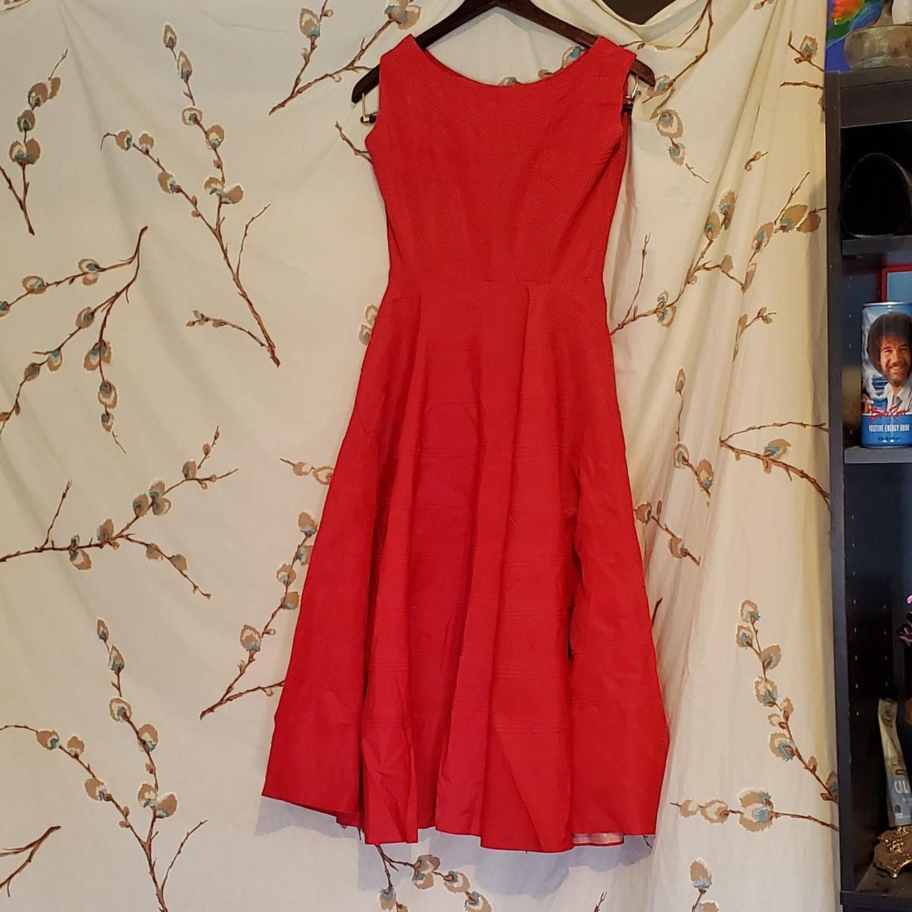 1960s red cheap dress