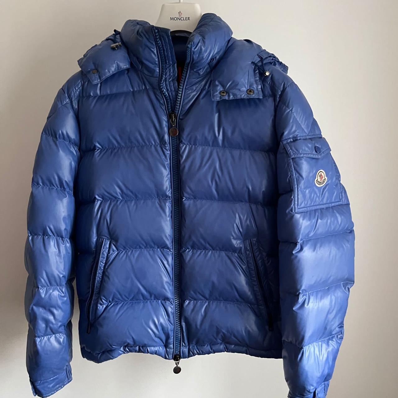 Rare Moncler Maya baby blue size l (3) - Depop