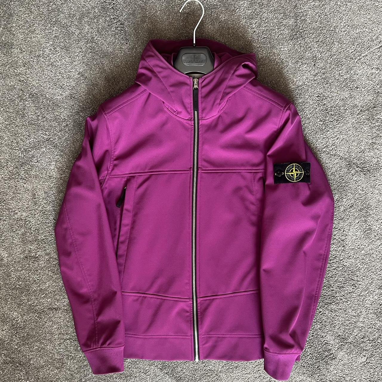 Stone Island Soft Shell Jacket Magenta purple. Depop