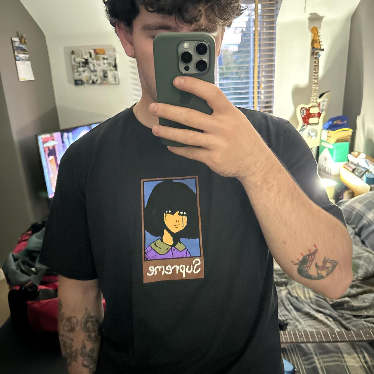 Supreme emo tshirt. Really cool print, recent | Depop