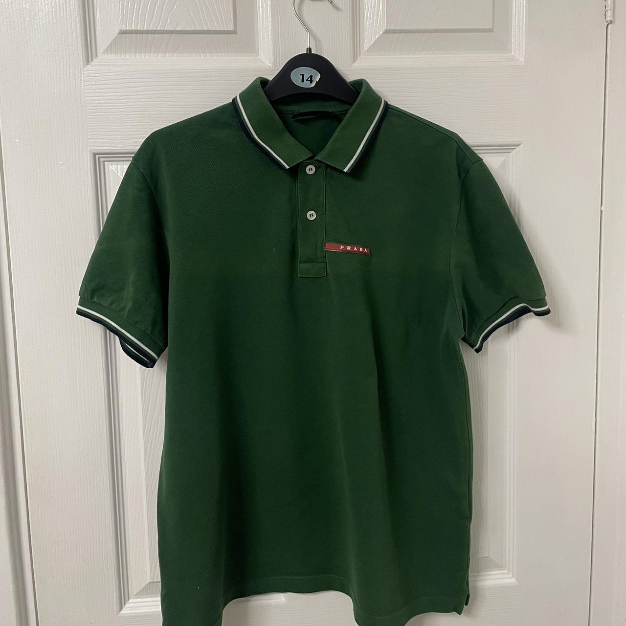 Green prada polo shirt hotsell