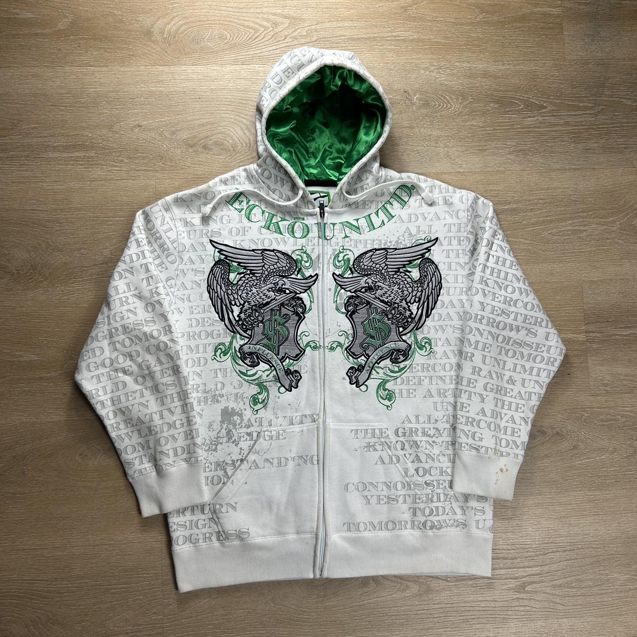 Y2K Ecko Zip Up Hoodie Crazy y2k graphic and... Depop