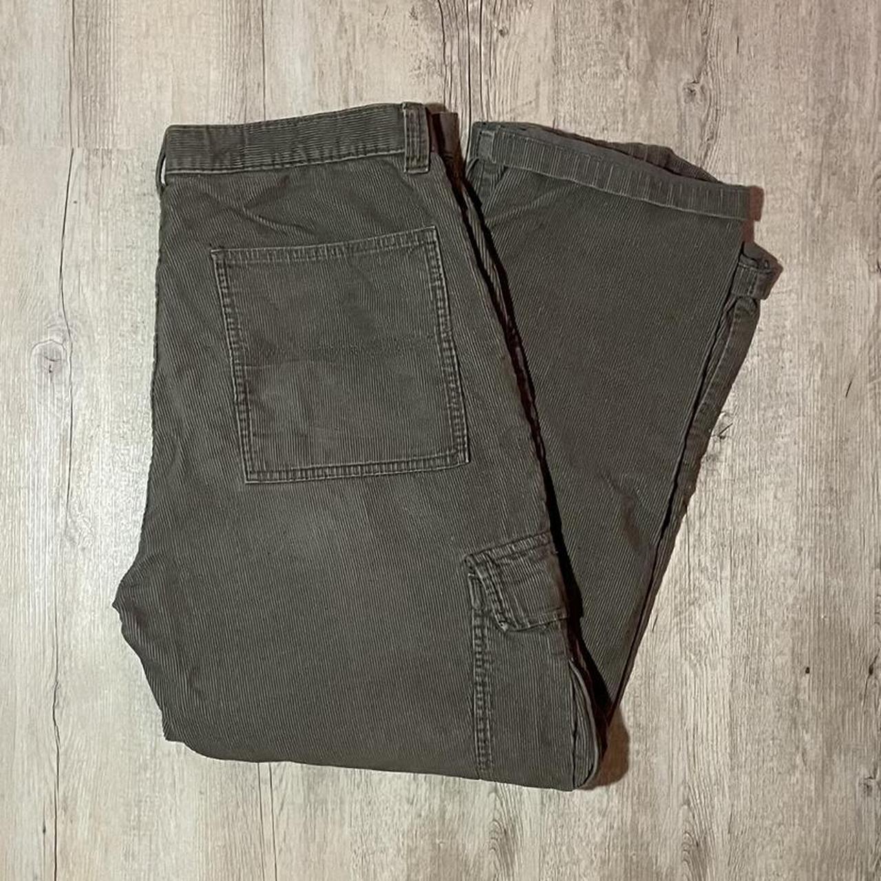 Faded Glory Men's Green Trousers Depop