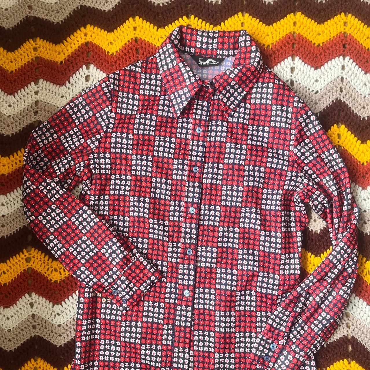 Men S Red And Blue Shirt Depop