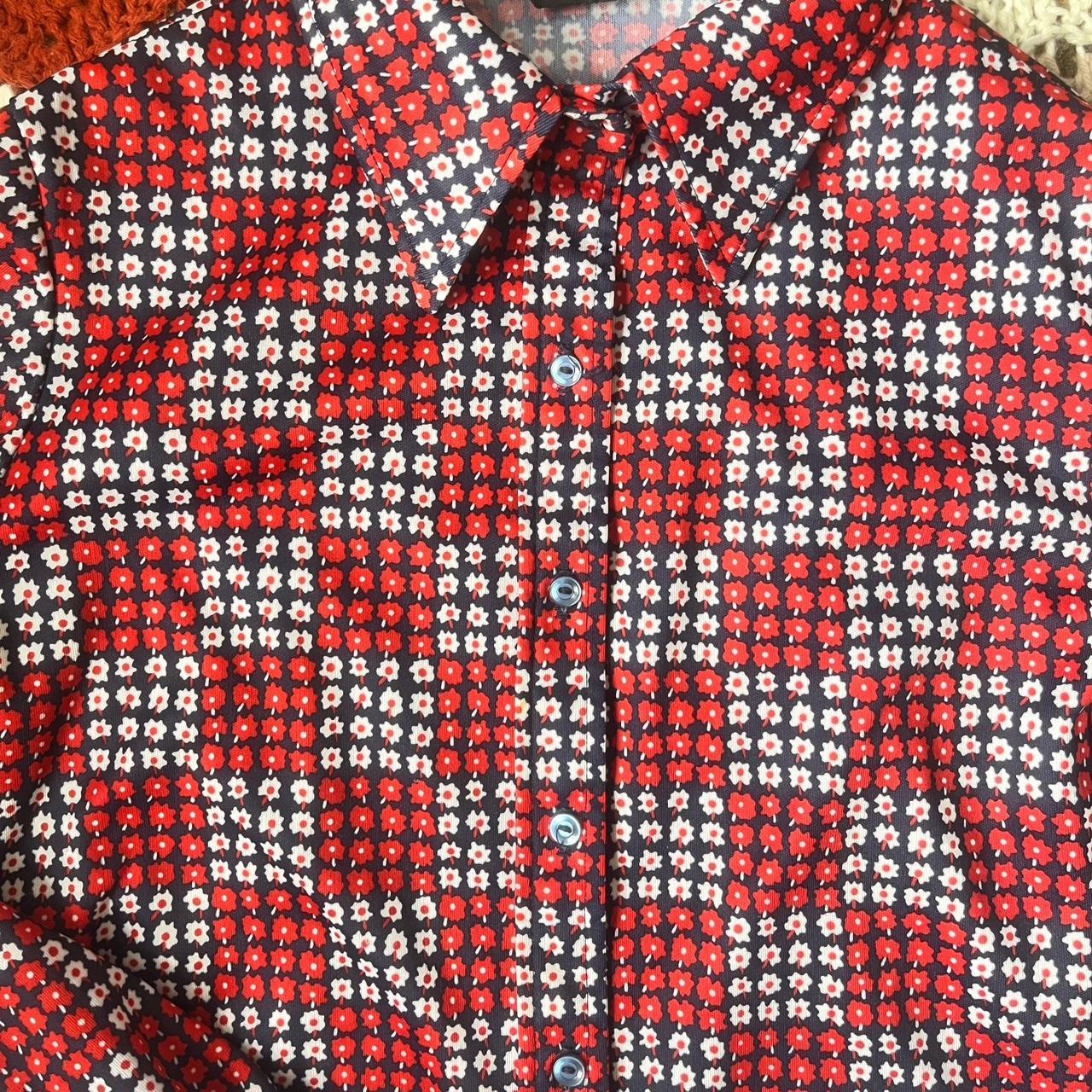 Men S Red And Blue Shirt Depop