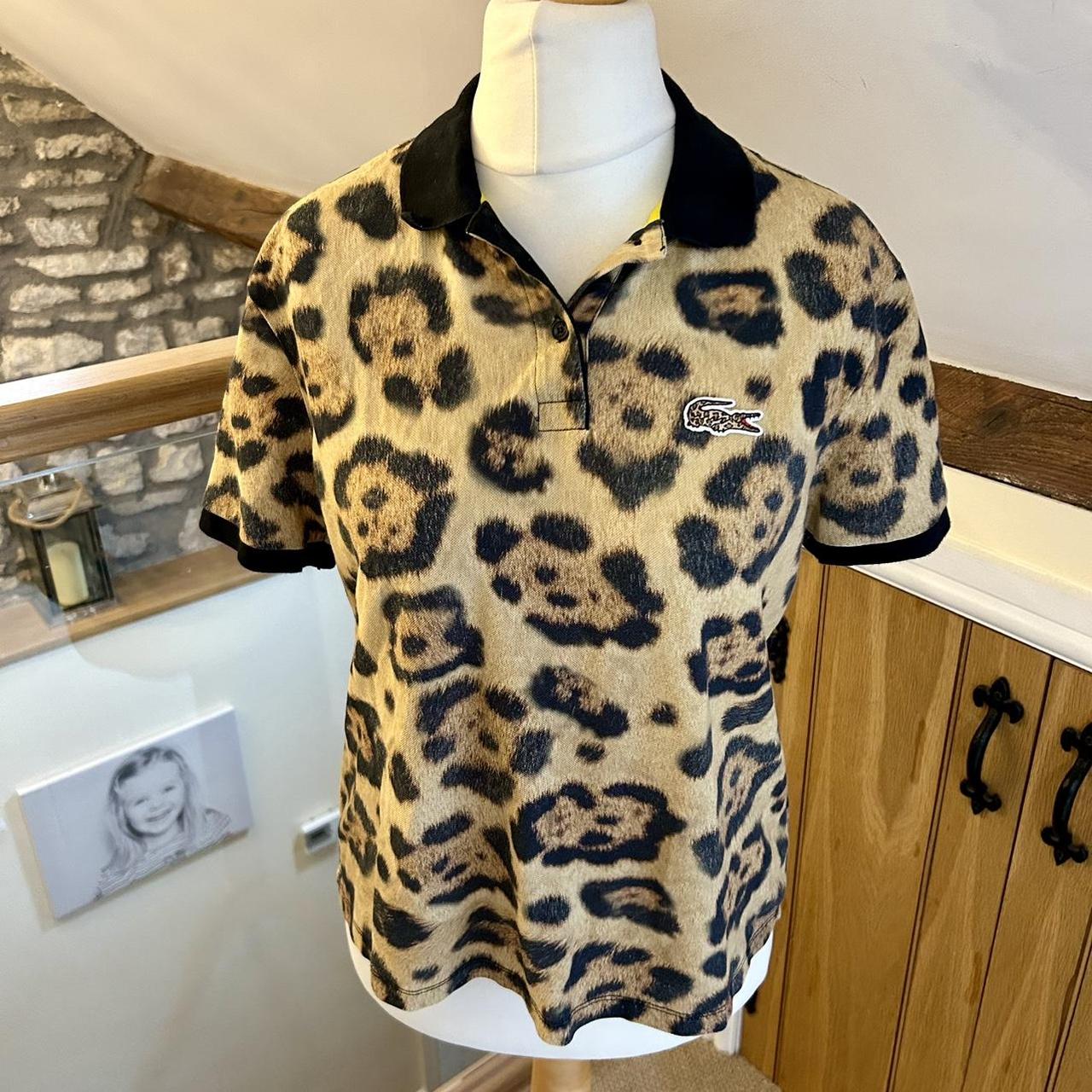 Lacoste leopard print polo shirt best sale