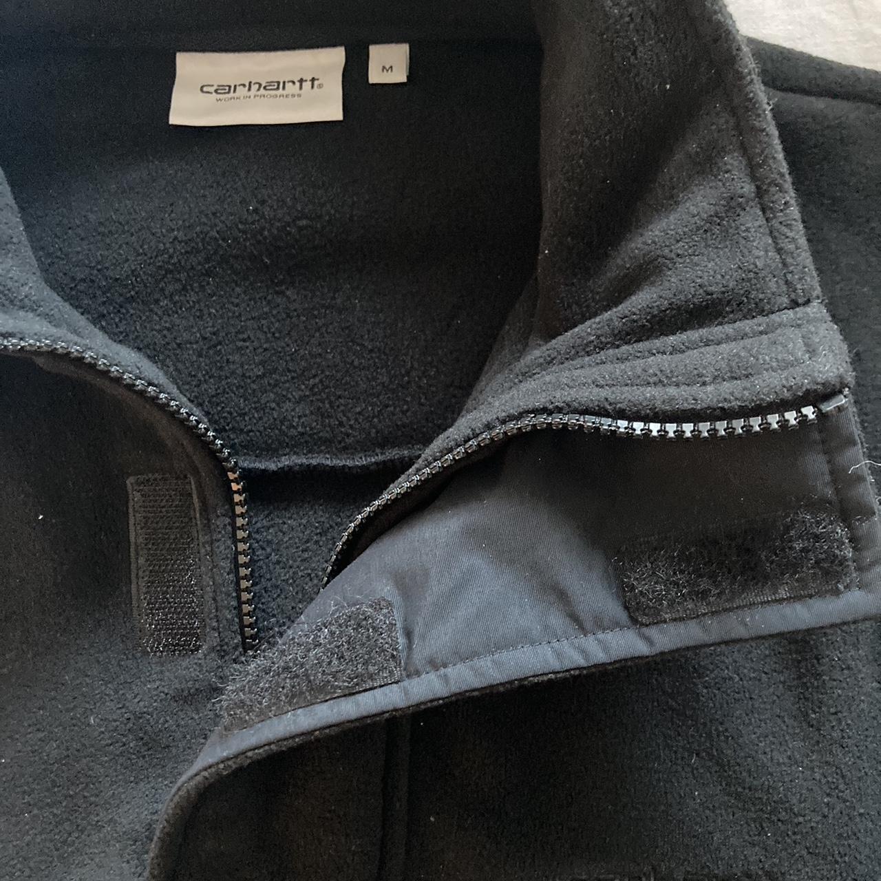 Carhartt WIP 1/4 velcro fleece jumper with front... - Depop