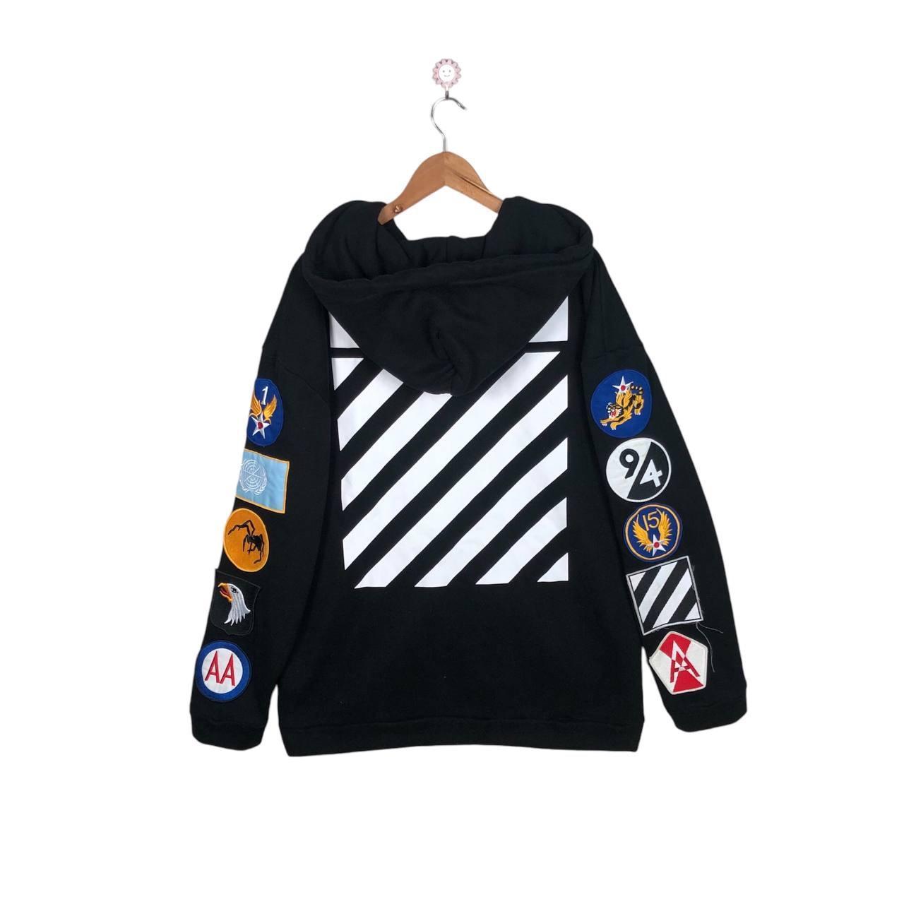 Off White Virgil Abloh Multi Patches Zip Up