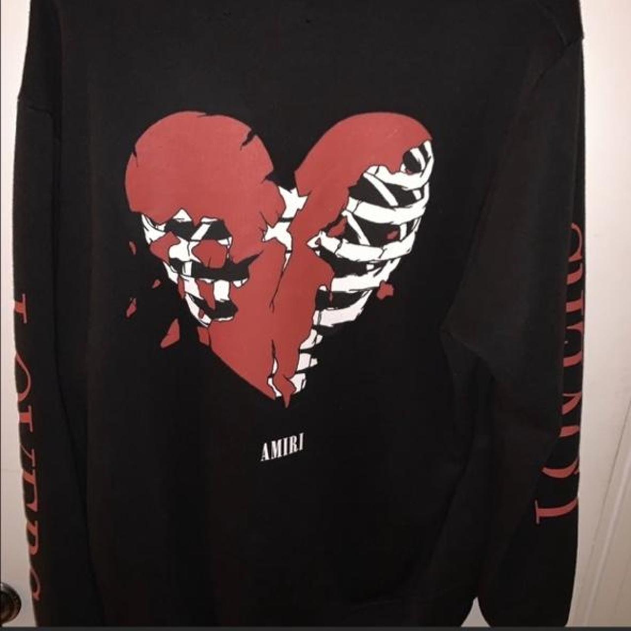 Skeleton Hoodie Amiri Bones Hoodie Heart Bones Amiri Hoodie Red
