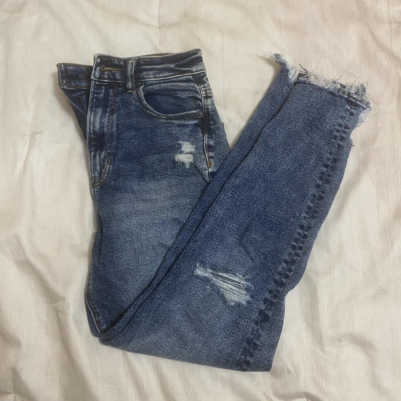 American eagle stretch mom jeans Wore couple times... - Depop