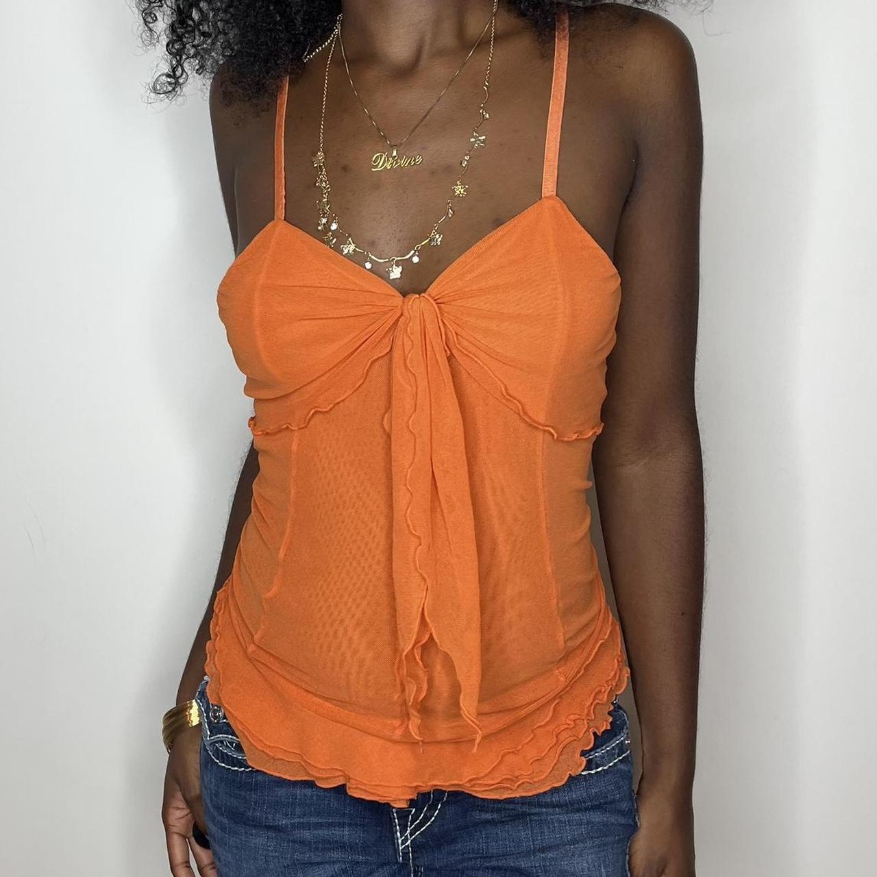 Women's Orange Vest Depop