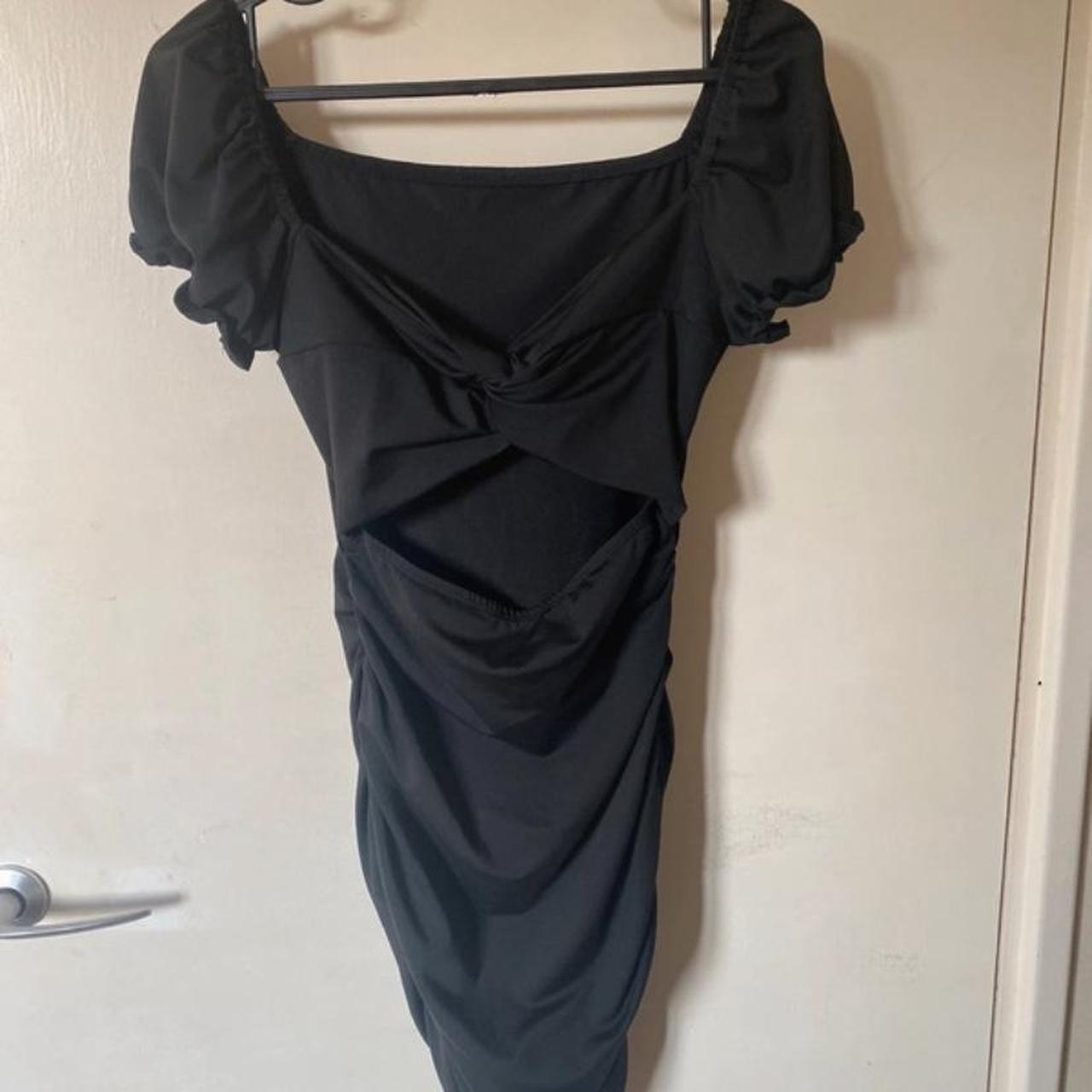 Shein black dress Silky material Size small - Depop