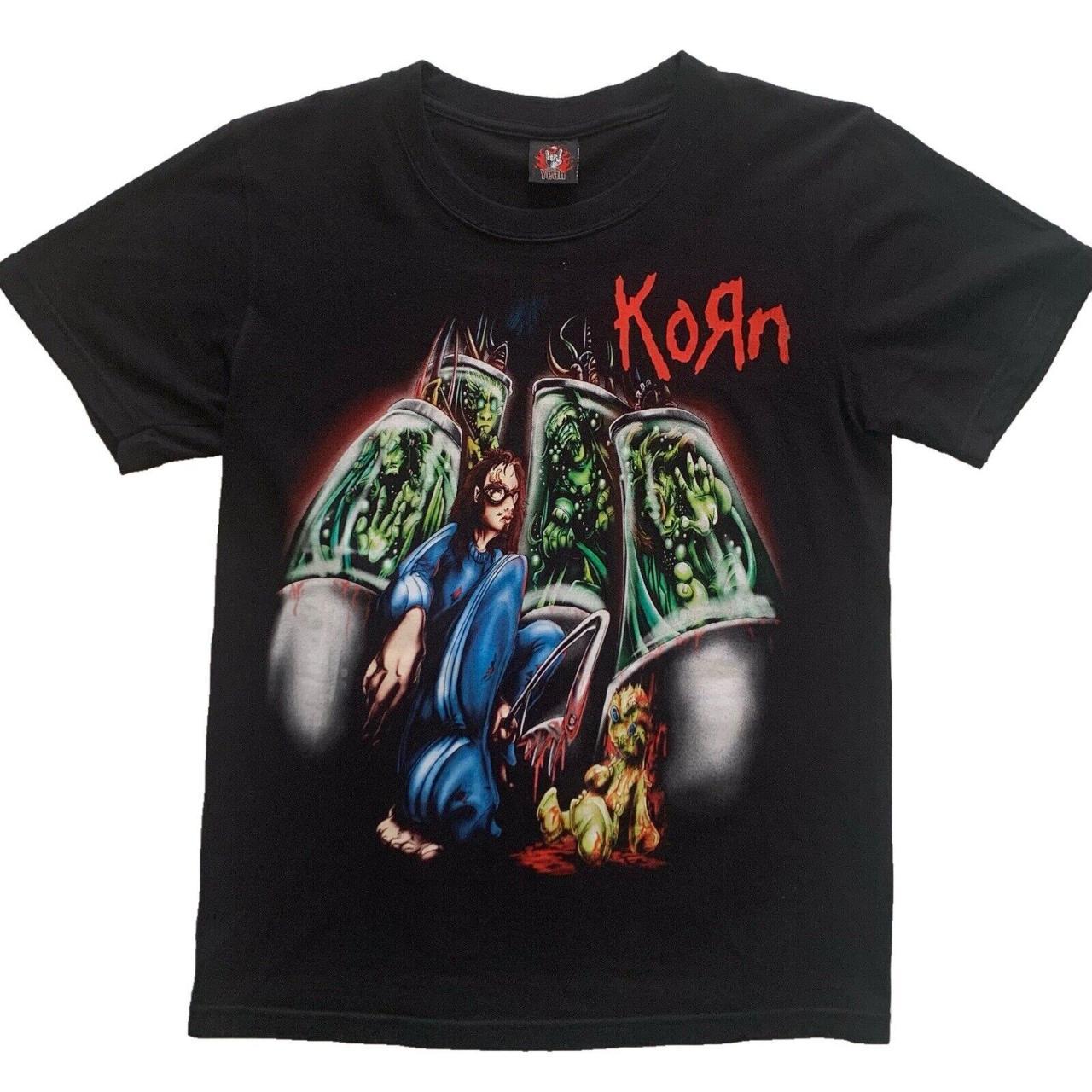 Vintage Korn Band T Shirt Mens Size S Small Nu Metal... - Depop