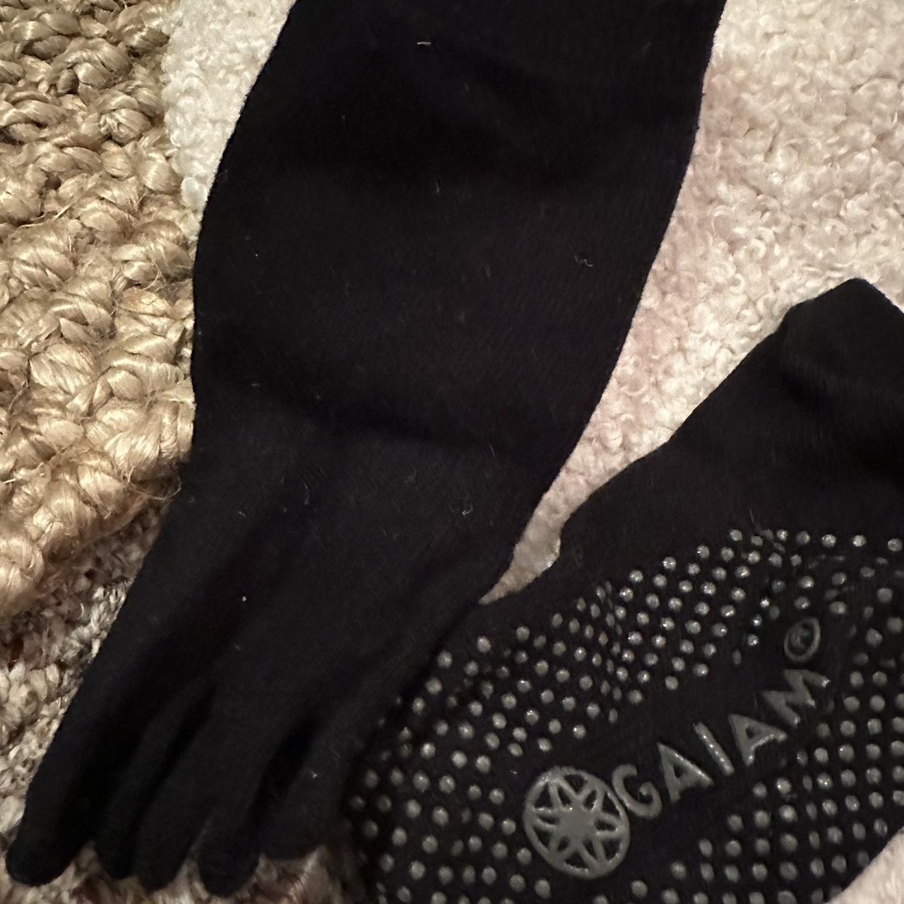 NEW Gaiam Black Toeless Yoga Socks - Depop