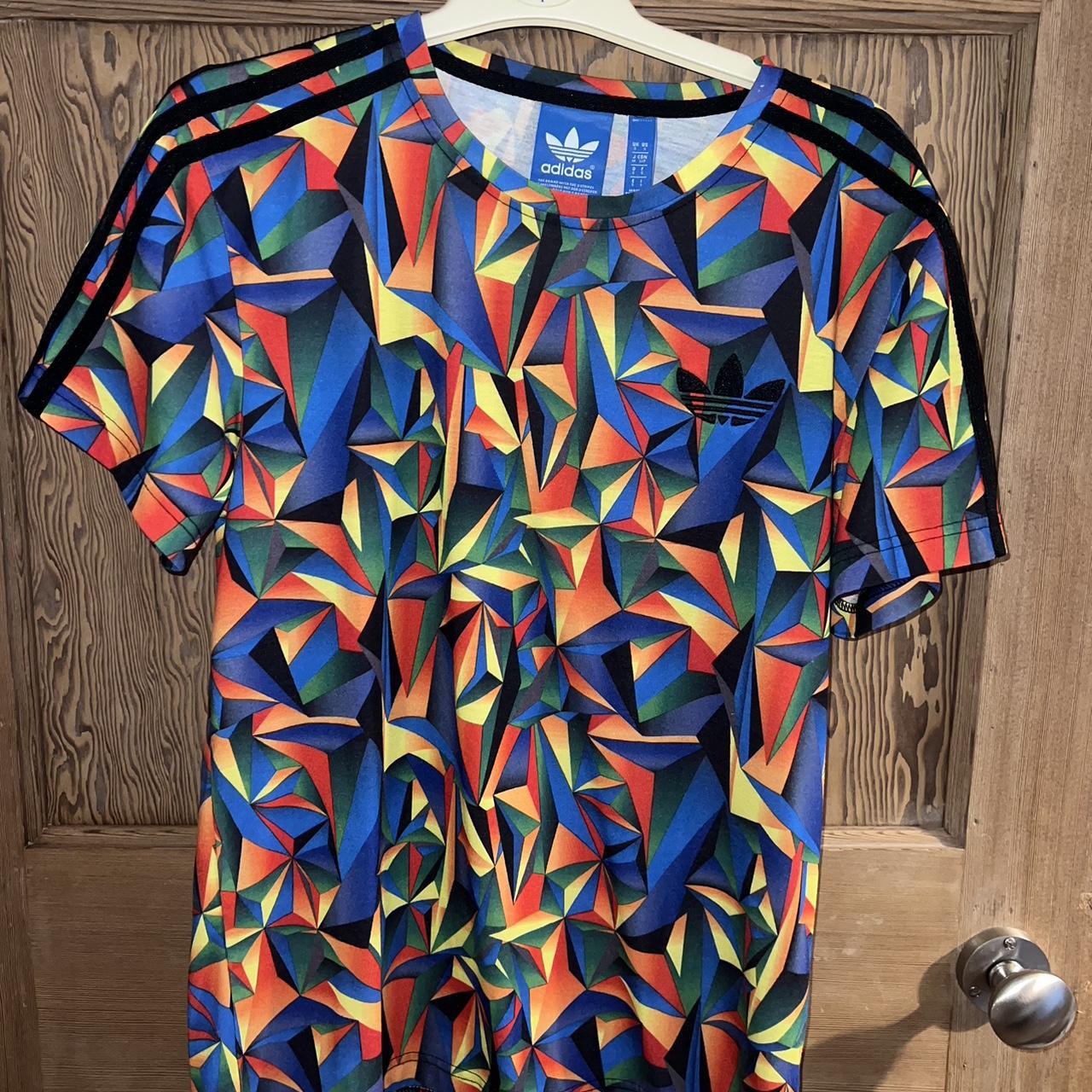 Adidas Originals multicoloured t shirt Depop